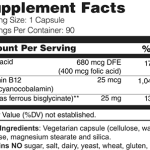 Iron 25 mg with B12 and Folate